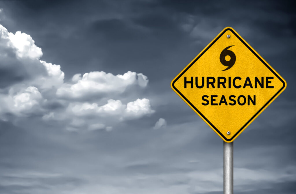 Hurricane Season Sign in Storm