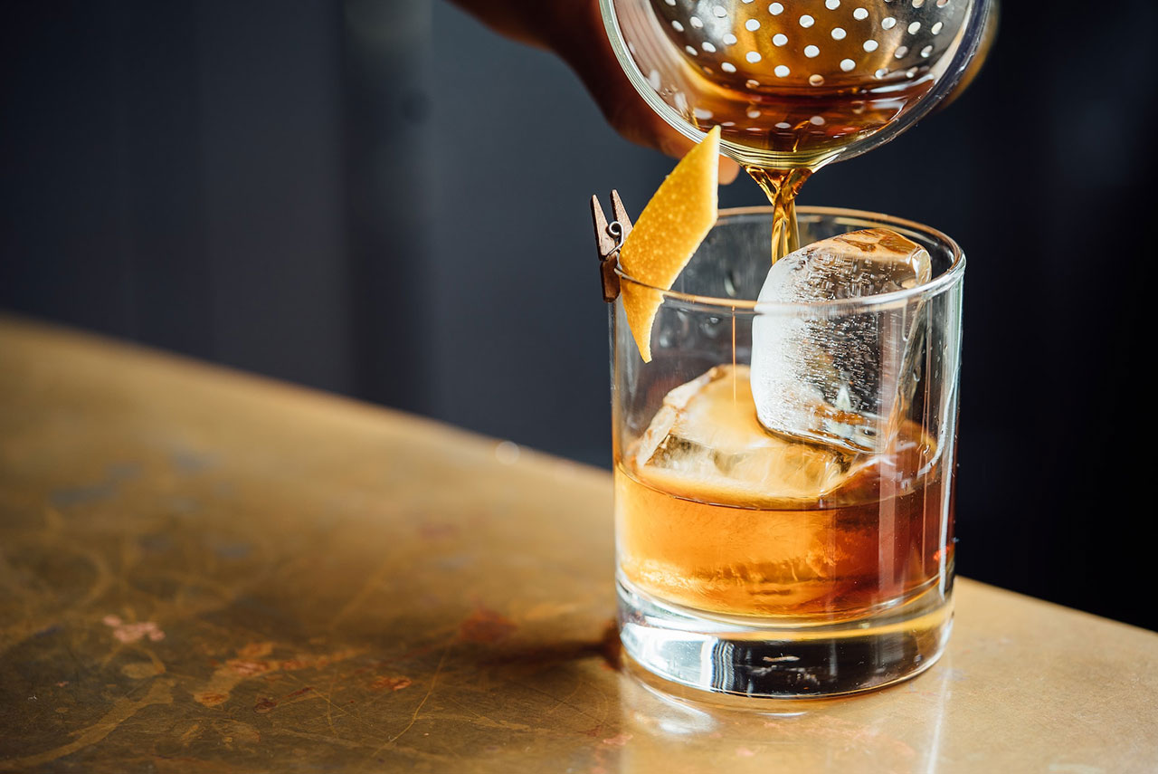 Fancy Cocktail Being Poured