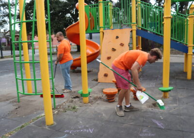 Cleaning playground