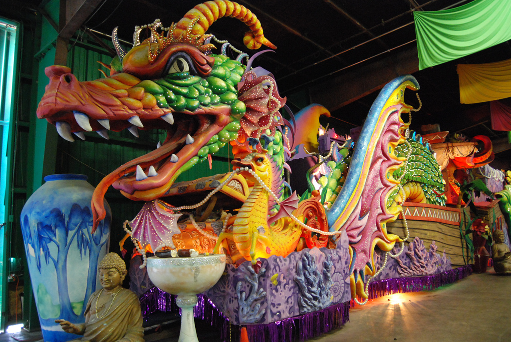 Leviathan Mardi Gras Float at Mardi Gras World in CBD