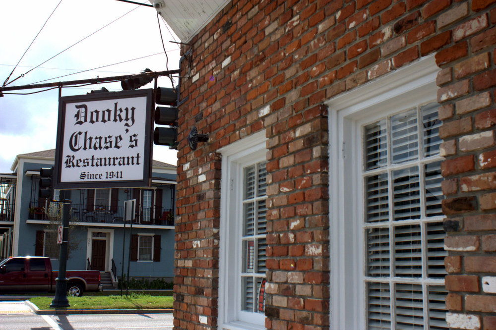 Creole and Soul Food in Lafitte, New Orleans Sign Outside Dooky Chase’s Restaurant