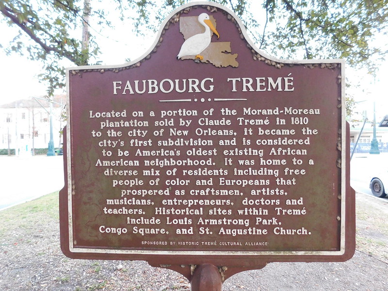 Treme – Lafitte Neighborhood Sign Telling History