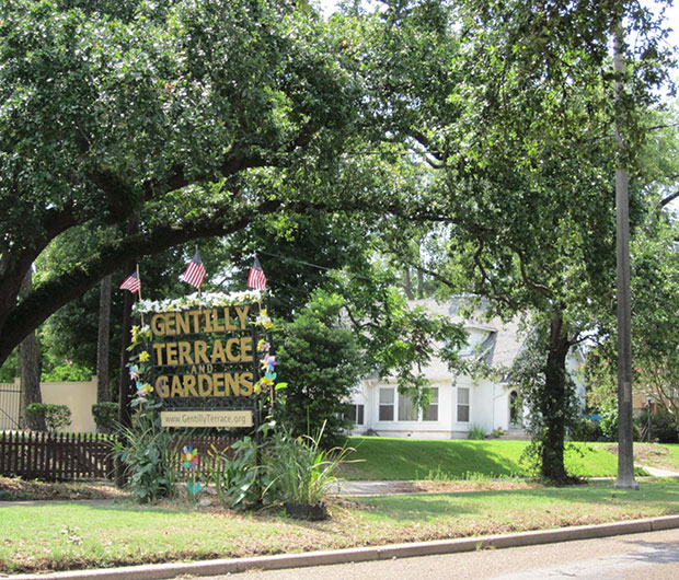 Gentilly Terrace and Gardens Sign