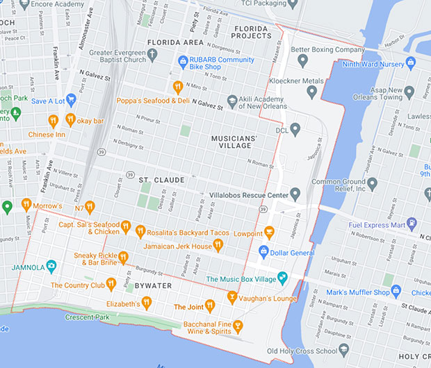Search Lakeview Properties by Map Irish Channel Map